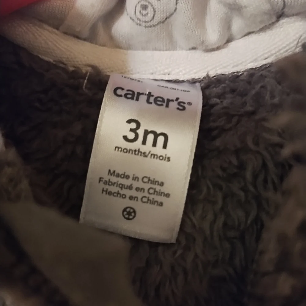 Carter's Baby 2 Bundle Gray & White Snow Suits Size 3 Mos.